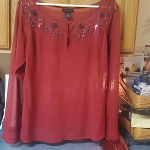 Women's silk blouse,sheer